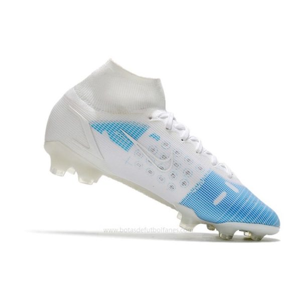 Nike Mercurial Superfly VIII Elite DF FG Blanco Azul